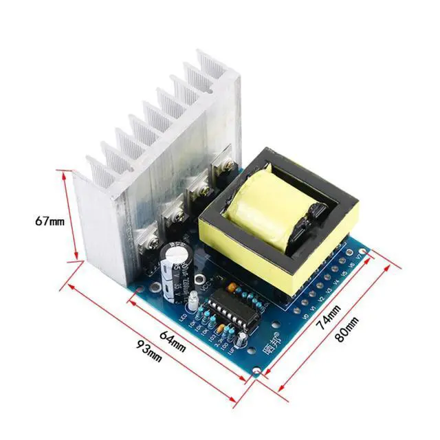 Alt view image 4 of 6 - Inverter Square Wave Inverter Circuit Board DC 12V to AC 18V/220V/380V 500W Drive Board Step-Up Boost Converter Power Board