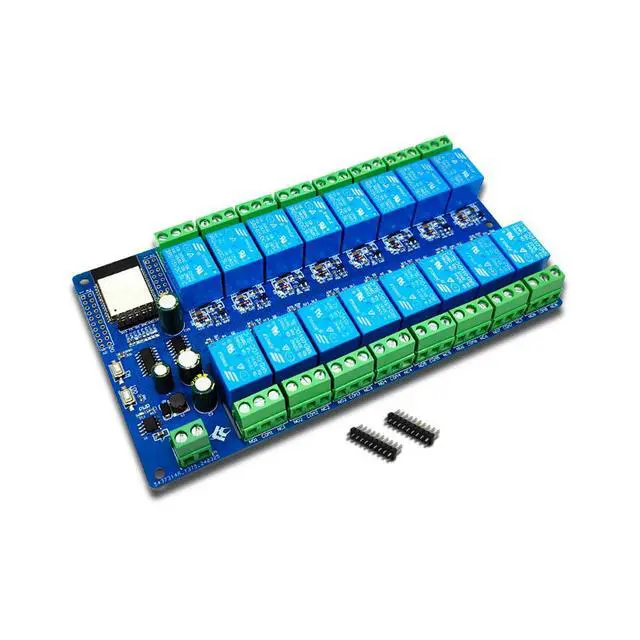 Alt view image 5 of 6 - ESP32 16 Way Relay Module Development Board DC 5V-12V for Home ESP32-WROOM Secondary Development Module Relay Board