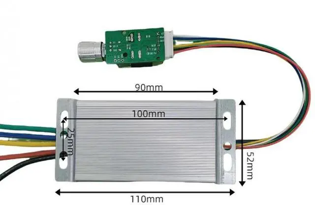 Alt view image 5 of 6 - No Hall Controller Stop/Reverse Speed Regulator DC6-60V 3 Phase DC Brushless Motor Driver Module 750W BLDC Brushless Motor