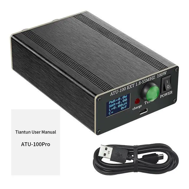 Alt view image 4 of 6 - ATU-100Pro Universal Antenna Tuner MultiFunction 1.8MHz-55MHz Automatic Tuner 0.96 Inch 0LED Display With Shell Micro USB