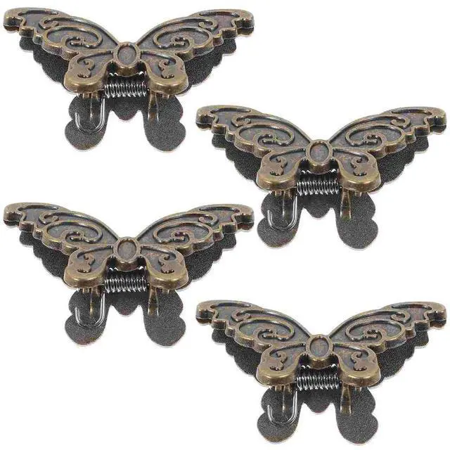 Alt view image 5 of 6 - 4 Pcs Zinc Alloy Butterfly Clip Hand Paper Notebook l Bill Journal Multi Use Clips Document Binder Office Supplies