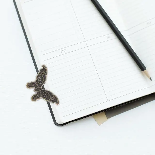 Alt view image 6 of 6 - 4 Pcs Zinc Alloy Butterfly Clip Hand Paper Notebook l Bill Journal Multi Use Clips Document Binder Office Supplies