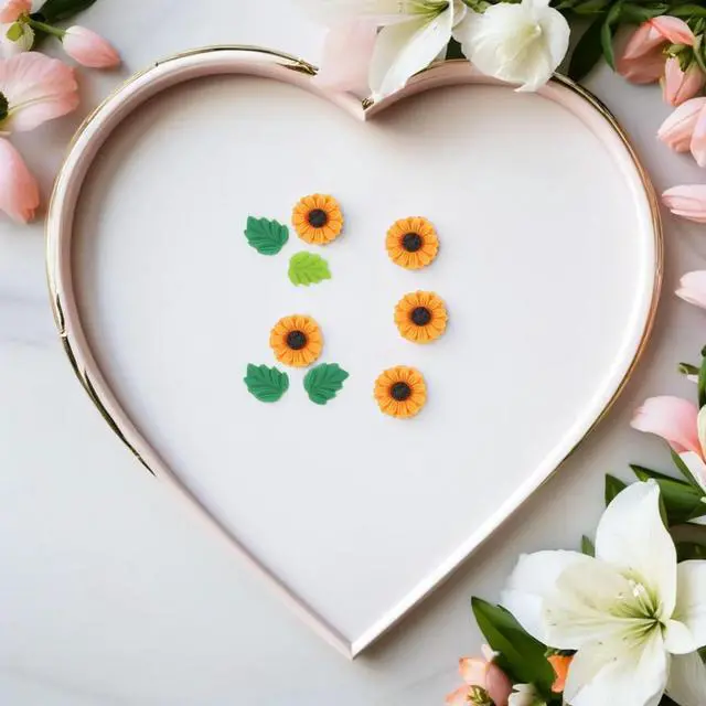 Alt view image 5 of 6 - 40Pcs Resin Flower Push Pins Sunflower Green Leaf Thumbtacks Decorative Bulletin Board Tacks for Office Home Classroom Cork