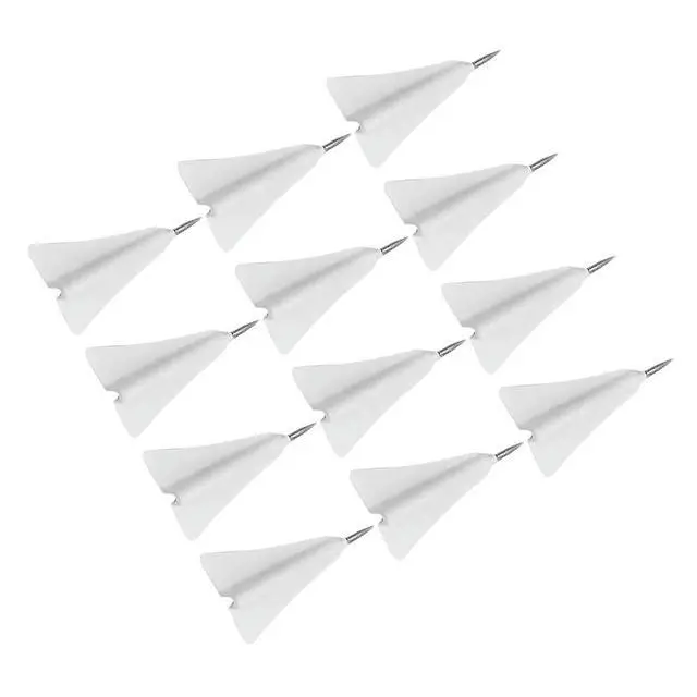 Alt view image 3 of 3 - 12Pcs Paper Airplane Thumbtacks Multi-Function Replaceable Push Pins Small Compact Daily Use Bulletin Board Map Accessories