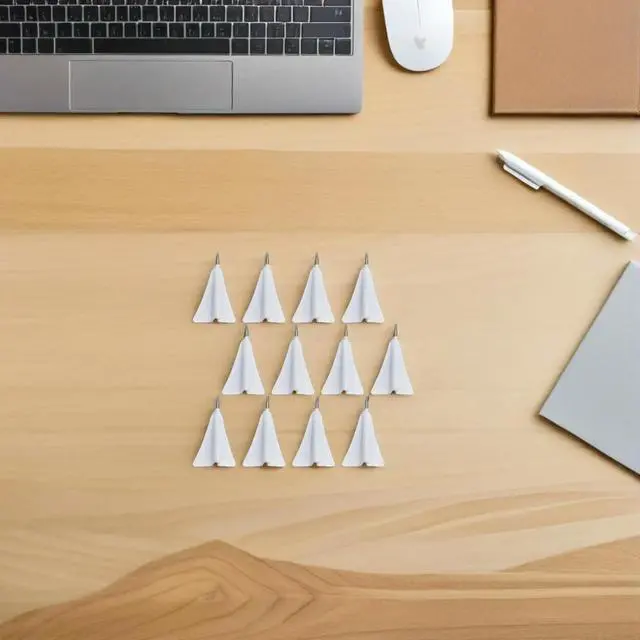 Alt view image 2 of 3 - 12Pcs Paper Airplane Thumbtacks Multi-Function Replaceable Push Pins Small Compact Daily Use Bulletin Board Map Accessories
