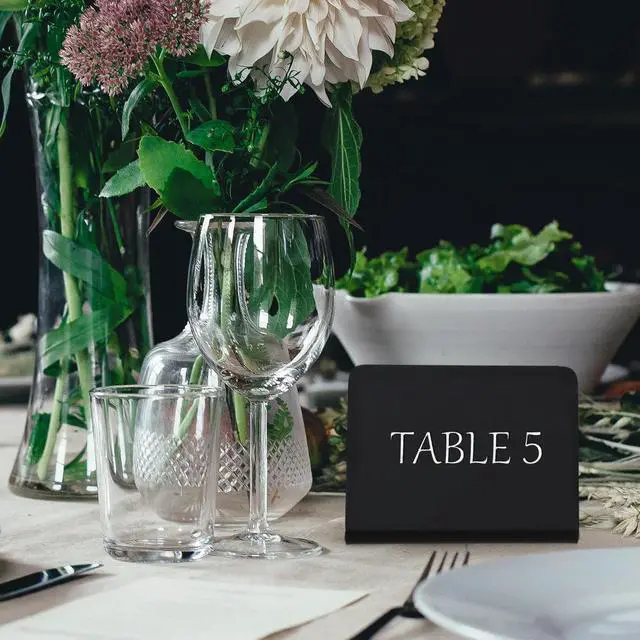 Alt view image 3 of 3 - 6Pcs Small Blackboard Acrylic Blackboard Writing Board Reusable Wedding Party Decoration Message Board
