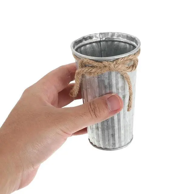 Alt view image 3 of 3 - 2Pcs Vintage l Pencil Holder Round Pen Organizer Desk Brush Cup Stationery Container for Office