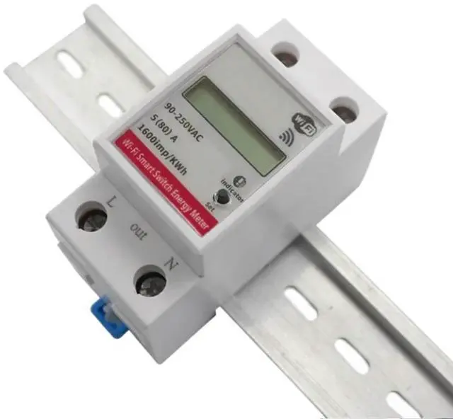 Alt view image 6 of 6 - Power Energy Meter Consumption kWh Voltmeter 90-250V Din Rail Remote Control Switch Work with Alexa Google Home