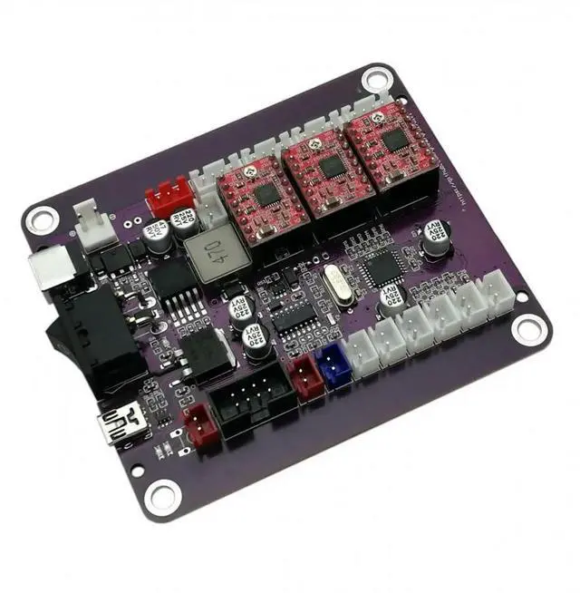 Alt view image 6 of 6 - DIY 12-24V USB Power Port Laser Engraving Machine Control Board Support 12V TTL Laser Grbl 1.1 3-axis Controller with Switch