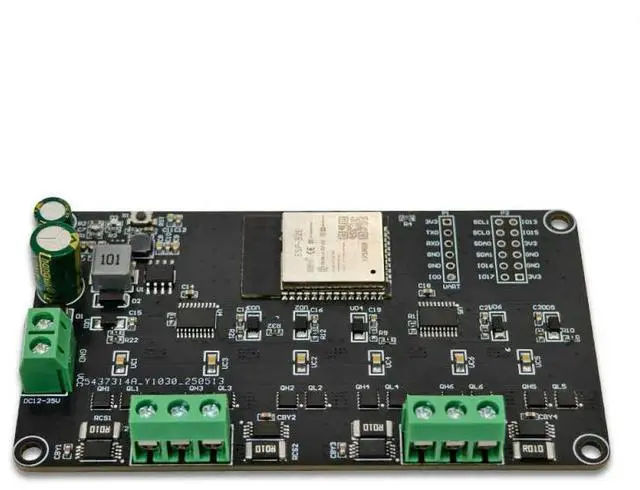 Alt view image 4 of 6 - ESP32 Simple FOC Dual-way Brushless Motor Drive Board Onboard ESP32-WROOM-32E Module DC12V Brushless Motor Control Module