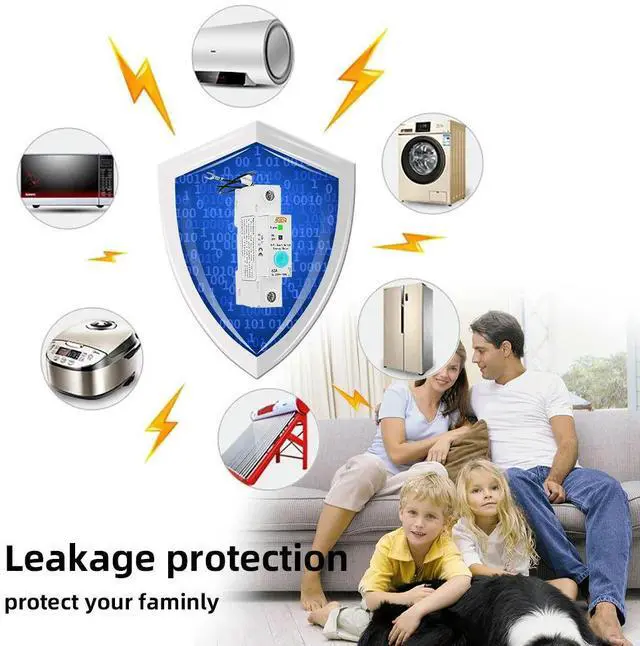 Alt view image 4 of 6 - 63A Single Phase Energy Meter Kwh Metering Monitoring Timer Switch Voice Control Relay for Home