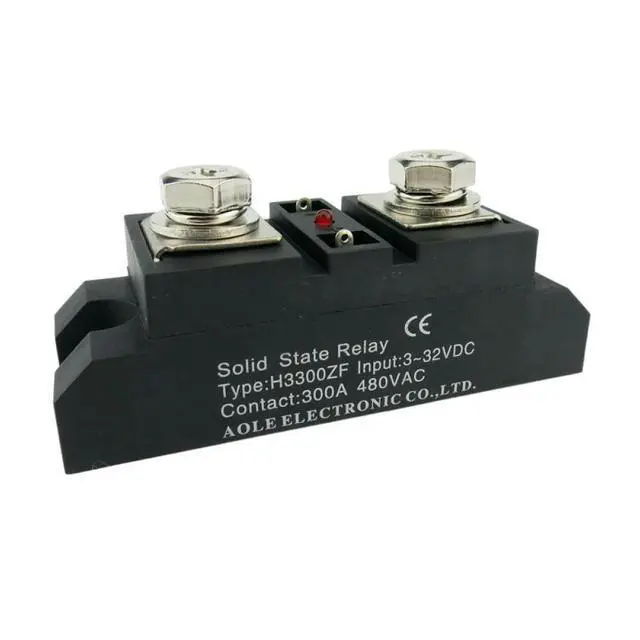 Alt view image 5 of 6 - Single-phase Solid State Relay H3300ZF DC Controls AC Contactless 300A Solid State Relay with Led Indicator Light