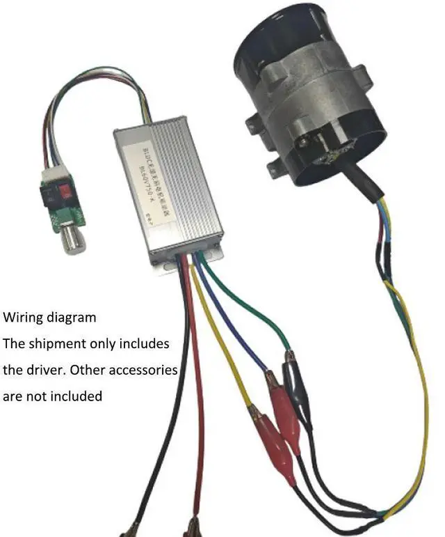 Alt view image 5 of 6 - DC6-60V Three-phase DC Brushless Motor Driver Module 750W BLDC Brushless Motor No Hall Controller Stop/Reverse Speed Regulator