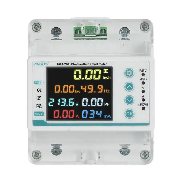 Alt view image 6 of 6 - Remote Operation Ammeter Single Phase 100A Auto-reclosing Energy Meter Bi-Directional Prepaid System