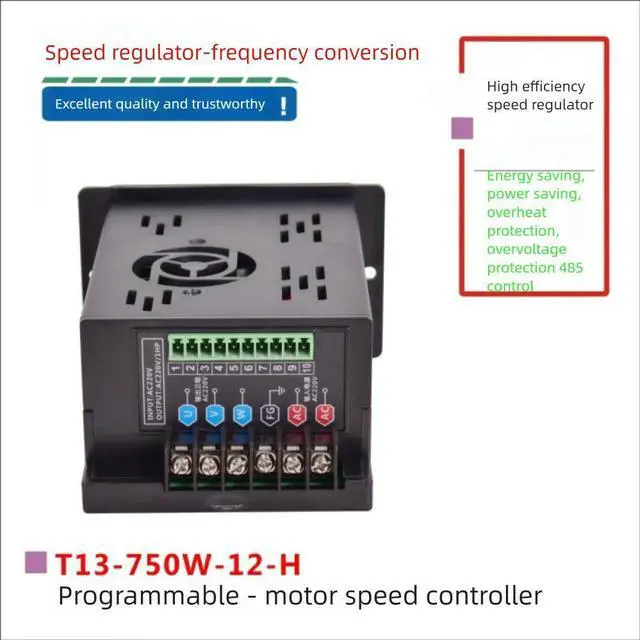 Alt view image 5 of 6 - AC220 Motor Speed Controller Tthree-phase Motor Vector Frequency Conversion Precision Speed Regulator Stepless Speed Controller