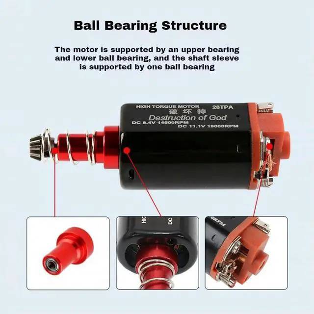 Alt view image 6 of 6 - 28TPA motor N35H long axis high-speed motor
