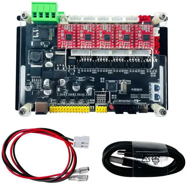 Alt view image 5 of 6 - 32bit Grbl Offline Control Board 40000mm/min Speed 4 Axis Control Board Support Laser 300/500W Spindle for CNC Engraving Machine