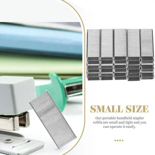 Alt view image 2 of 3 - 15 Boxes Stapler Refills Paper Staples Household Office Binder Supply Small Compact Daily Use Reusable l Pins