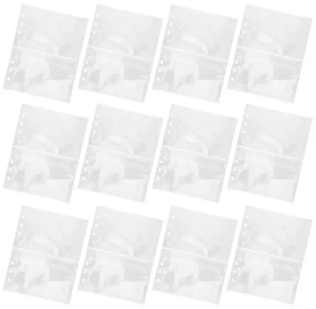 Alt view image 3 of 3 - 30Pcs Transparent Binder Sleeves Double Side Clear Plastic Card Pages Top Loading Protector Sheets for Trading