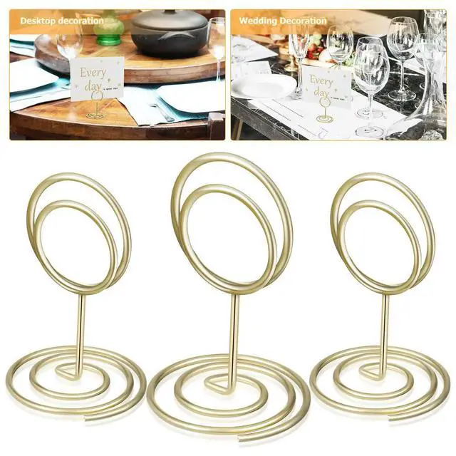 Alt view image 2 of 3 - 20Pcs Table Card Holders Stylish Photo Holder Stands Bright Color l Clip Holders for Place Cards Menu Greeting Cards Desk