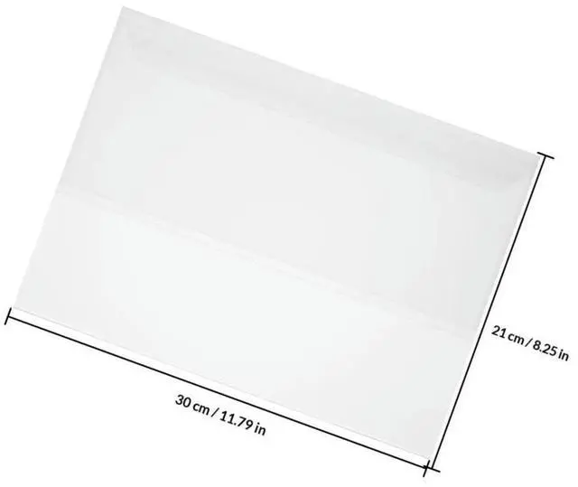 Alt view image 2 of 3 - 10 Sheets Clear Book Covers Anti-Scratch Plastic Protective Film Reusable Book Sleeves for Textbooks Notebooks School Document