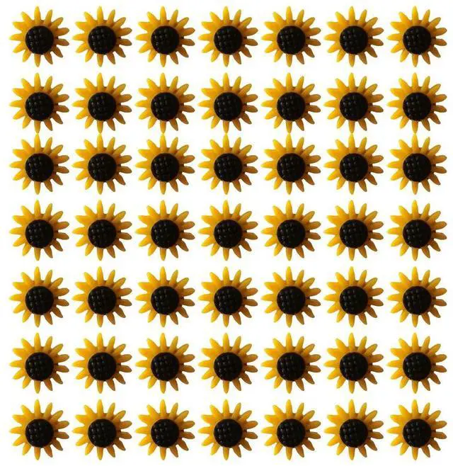 Main image of 60Pcs Flower Thumbtacks Sunflower Pushpins Decorative Bulletin Board Cork Board Tacks for Photos Wall Maps Office School