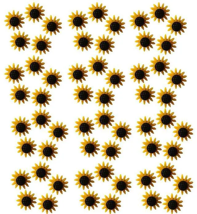 Alt view image 2 of 3 - 60Pcs Flower Thumbtacks Sunflower Pushpins Decorative Bulletin Board Cork Board Tacks for Photos Wall Maps Office School