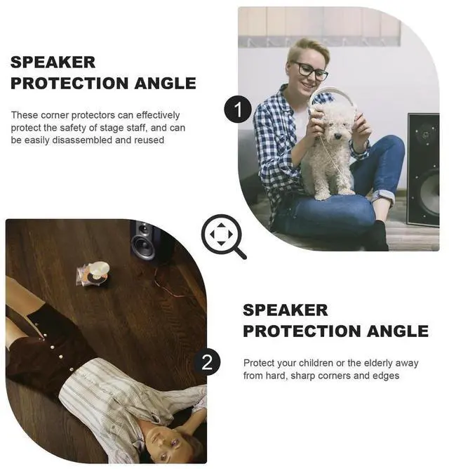 Alt view image 3 of 3 - 10Sets Anti-Collision Protection Corners ABS Right Angle Stage Speaker Corner Guards Reusable Plastic Wrap Corner Covers