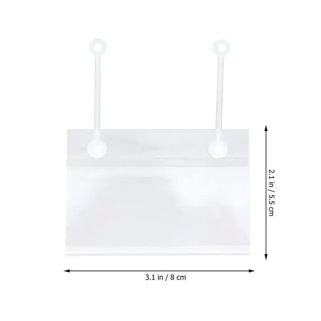 Alt view image 3 of 3 - 25Pcs PVC Price Tags Hook Style Easy Assemble Disassemble for Mall Shops Food Cabinets Shopping Mall Supplies Price Display Tag