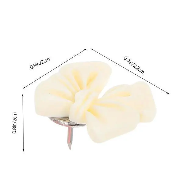 Alt view image 2 of 3 - 30Pcs Resin Bow Push Pins Decorative Thumb Tacks for Office Home School Cork Board Photo Notes Memo Pins Bow Push Pin