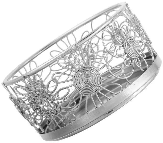 Alt view image 3 of 3 - l Round Stainless Steel Mini Desk Organizer Bucket Space Saving SleModern Office Supplies Holder Paper Clip Container