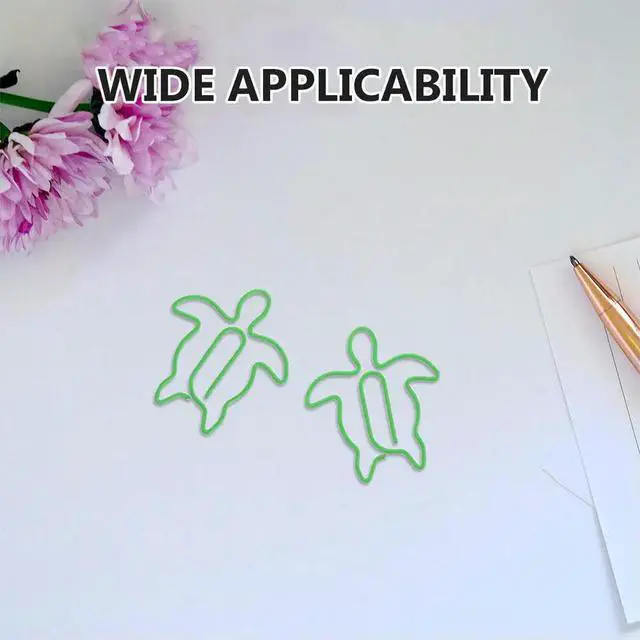 Alt view image 3 of 3 - 120Pcs Sea Turtle Paper Clips Nonslip l Animal Shaped Clips Decorative Office School Document File Organizers Novelty