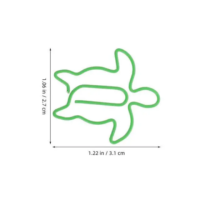 Alt view image 2 of 3 - 120Pcs Sea Turtle Paper Clips Nonslip l Animal Shaped Clips Decorative Office School Document File Organizers Novelty
