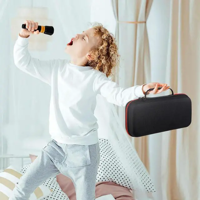 Main image of Dual Slot Microphone Bag Hard Eva Case Mic Carrying Shockproof Handheld Protector Microphone Bag