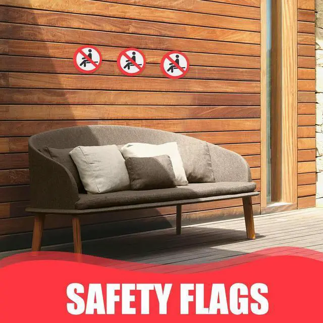 Alt view image 3 of 3 - 10Pcs Warning Sign Stickers Self Adhesive Reflective Safety Decals for Workshop Factory Warehouse Industrial Safety Warning