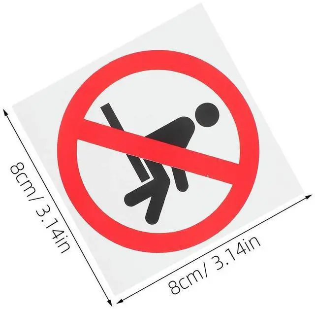 Alt view image 2 of 3 - 10Pcs Warning Sign Stickers Self Adhesive Reflective Safety Decals for Workshop Factory Warehouse Industrial Safety Warning