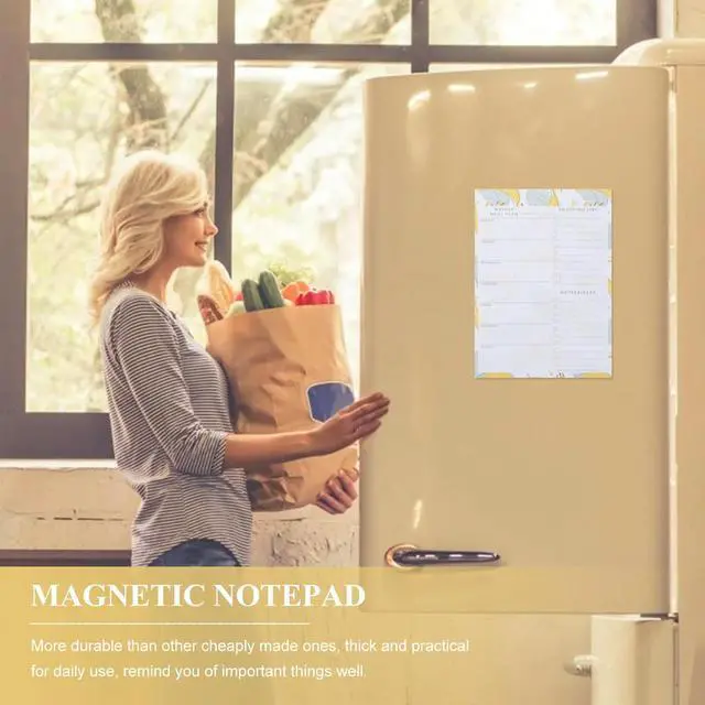 Alt view image 2 of 3 - Magnetic Schedule Notepad Refrigerator Shopping List Memo Pad Strong Adhesion Non-Slip Design Daily Planner Organizer Fridge
