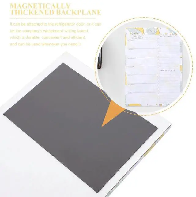 Alt view image 3 of 3 - Magnetic Schedule Notepad Refrigerator Shopping List Memo Pad Strong Adhesion Non-Slip Design Daily Planner Organizer Fridge