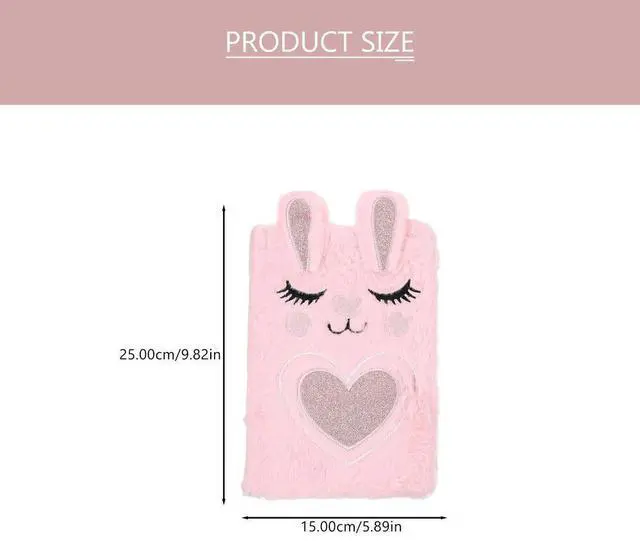 Alt view image 3 of 3 - Pink Rabbit Notebook Adorable Cartoon Cover Daily Use Journal Multi-Function Diary Book for Girls Travel Record Writing Notebook