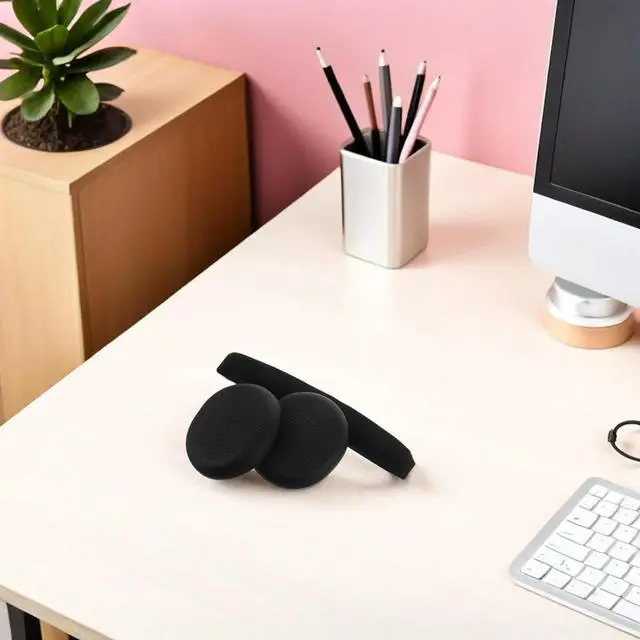 Main image of 1Set Earphone Accessories Replacement Headphone Ear Pads Covers Soft Over-Ear Cushion Protectors Shock Absorption Gaming Office