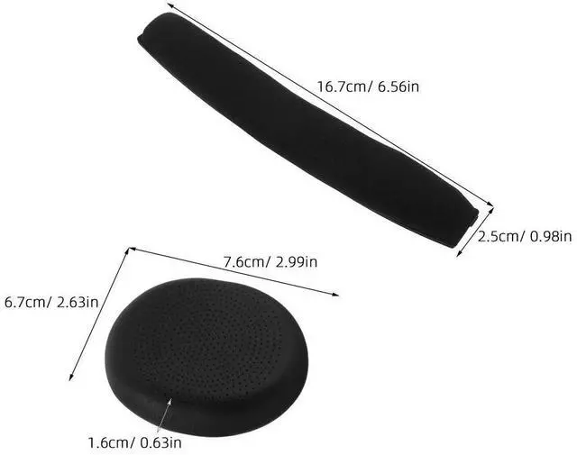Alt view image 2 of 3 - 1Set Earphone Accessories Replacement Headphone Ear Pads Covers Soft Over-Ear Cushion Protectors Shock Absorption Gaming Office