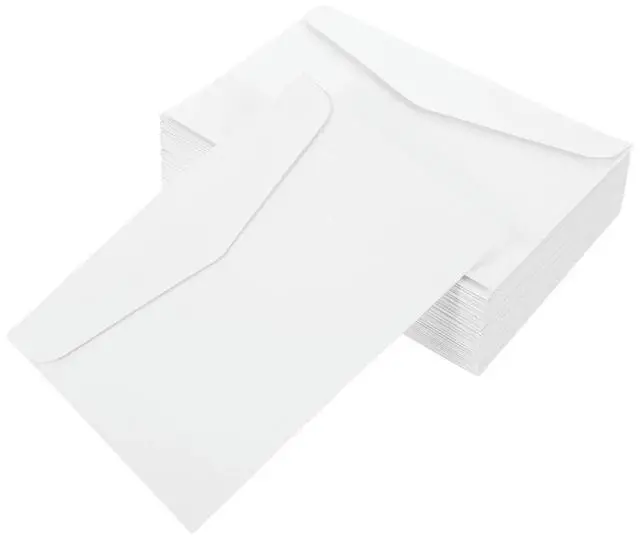 Alt view image 5 of 6 - 100Pcs White Kraft Envelopes Mini 15x8.3cm Blank Paper Card Sleeves Invitation Envelopes Small Vintage Business Greeting Coin
