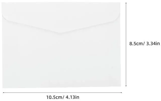 Alt view image 6 of 6 - 100Pcs White Kraft Envelopes Mini 15x8.3cm Blank Paper Card Sleeves Invitation Envelopes Small Vintage Business Greeting Coin