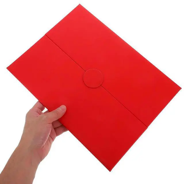 Alt view image 3 of 3 - Trifold Certificate Holder Graduation Diploma Cover Marriage Certificate Protector Document Holder Award Cover Blank DIY Design