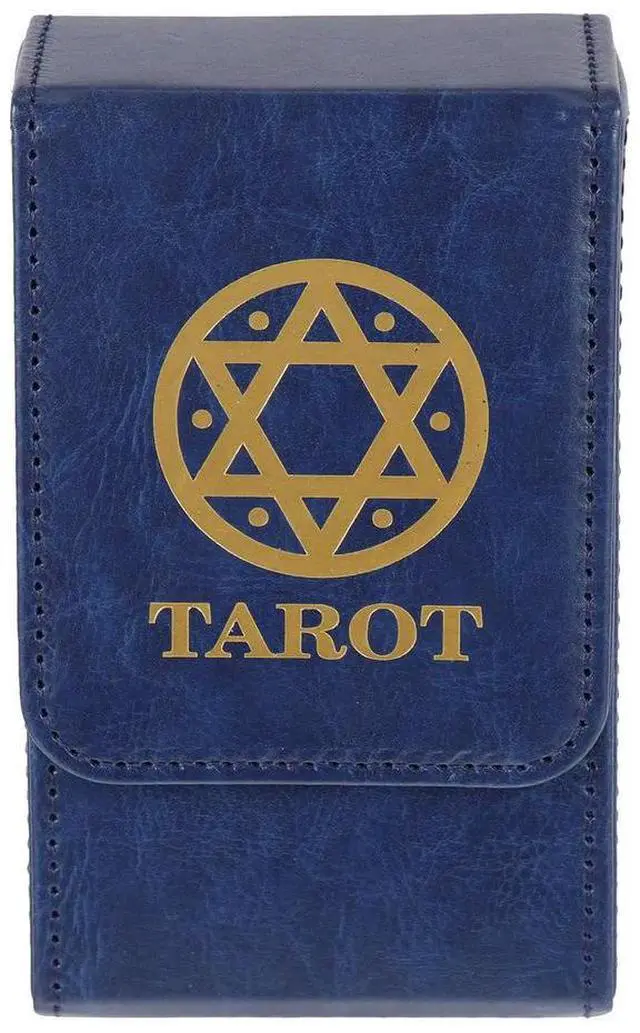 Alt view image 3 of 3 - Six-Pointed Star Tarot Box Premium PU Rectangular Case Card Organizer Tarot Cards Holder Games Card Container