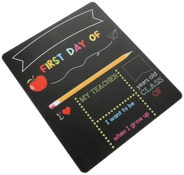 Alt view image 5 of 6 - Student Chalkboard Double-Sided Smooth Edges Writing Board Back to School Message Board Blackboard for Classroom Decor