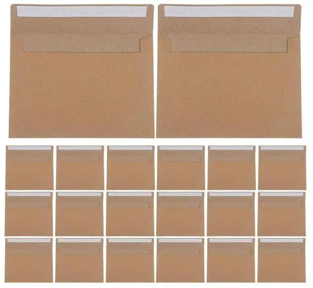 Alt view image 4 of 6 - 60Pcs A7 Brown Kraft Paper Envelopes Self Adhesive Closure for Wedding Invitations Greeting Cards Party Stationery Bulk Vintage