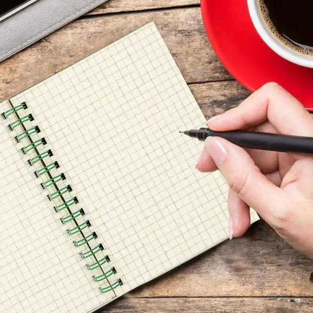 Alt view image 5 of 6 - 4Pcs Matte Finish Spiral Notebook Hardcover Journal Weekly Planner Notepad for Goal Tracking Habit Monitoring Meal Grocery Lists