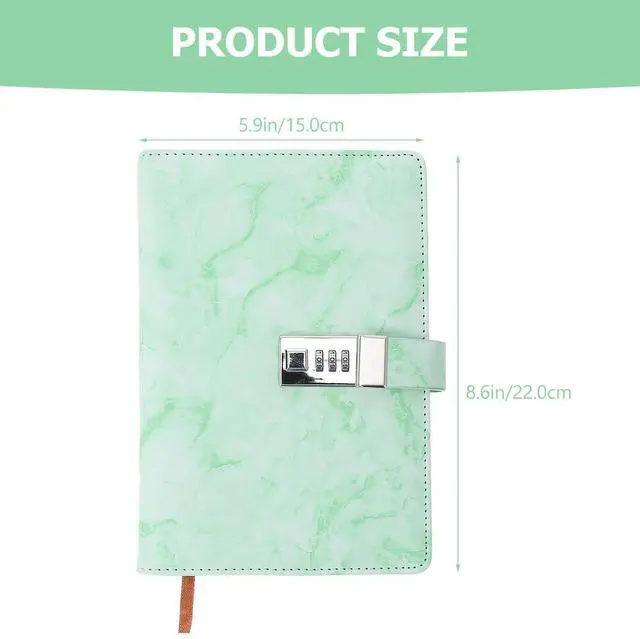 Alt view image 5 of 6 - Household Lock Diary Multi-Function Lock Notebook Delicate Note Book Diary Book Write Supply Record Accessory