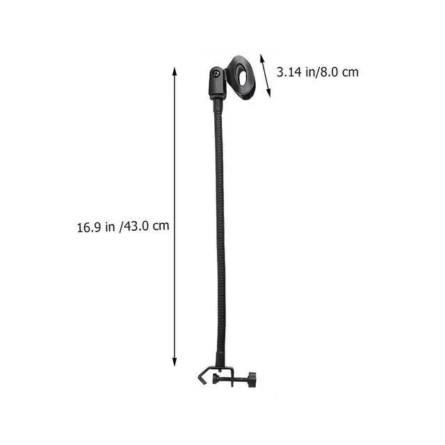 Alt view image 5 of 6 - 2Pcs Flexible Gooseneck Microphone Stand with C-Type Clip for Broadcasting Podcasting Singing Recording Online Meeting Universal